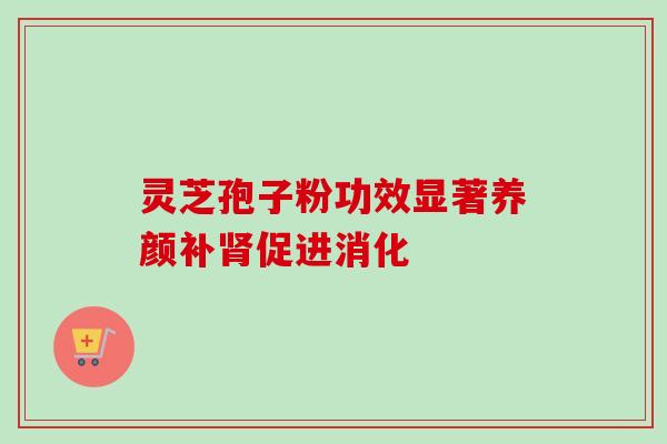 灵芝孢子粉功效显著养颜补肾促进消化