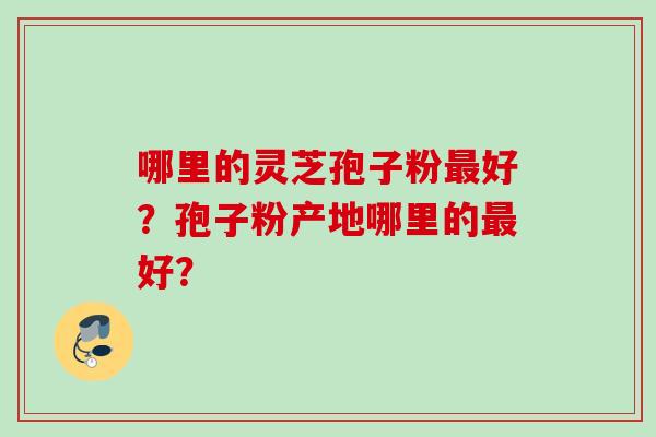 哪里的灵芝孢子粉最好？孢子粉产地哪里的最好？