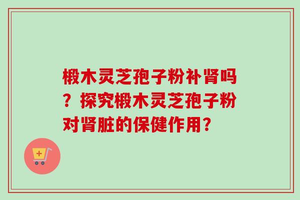 椴木灵芝孢子粉补肾吗？探究椴木灵芝孢子粉对肾脏的保健作用？
