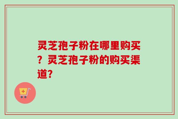 灵芝孢子粉在哪里购买？灵芝孢子粉的购买渠道？