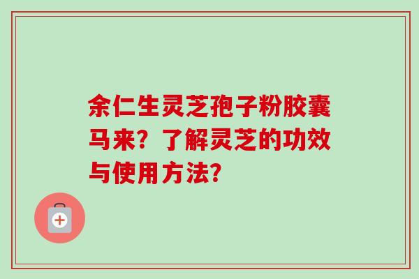 余仁生灵芝孢子粉胶囊马来？了解灵芝的功效与使用方法？
