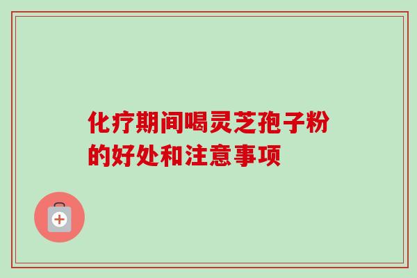 期间喝灵芝孢子粉的好处和注意事项