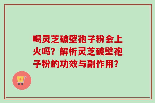 喝灵芝破壁孢子粉会上火吗？解析灵芝破壁孢子粉的功效与副作用？