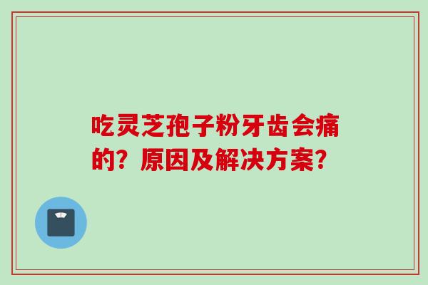 吃灵芝孢子粉牙齿会痛的？原因及解决方案？