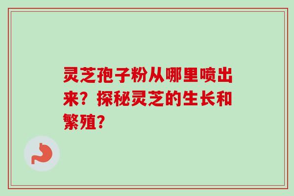 灵芝孢子粉从哪里喷出来？探秘灵芝的生长和繁殖？