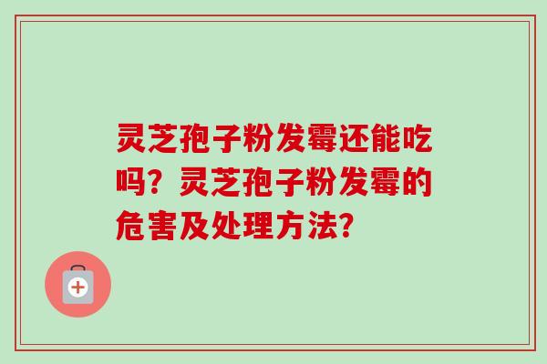 灵芝孢子粉发霉还能吃吗？灵芝孢子粉发霉的危害及处理方法？