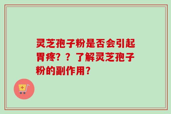 灵芝孢子粉是否会引起胃疼？？了解灵芝孢子粉的副作用？