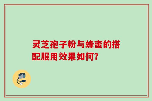灵芝孢子粉与蜂蜜的搭配服用效果如何？