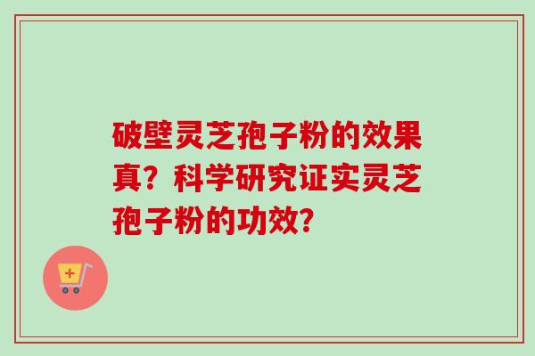 破壁灵芝孢子粉的效果真？科学研究证实灵芝孢子粉的功效？