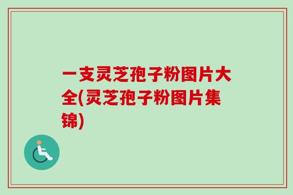 一支灵芝孢子粉图片大全(灵芝孢子粉图片集锦)