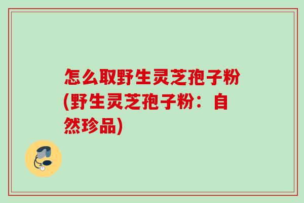 怎么取野生灵芝孢子粉(野生灵芝孢子粉：自然珍品)