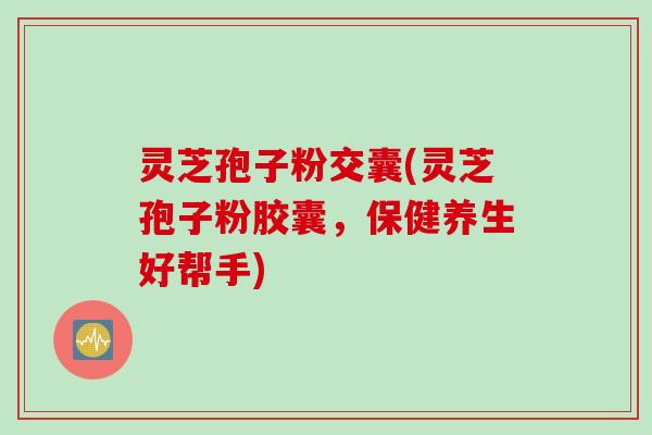 灵芝孢子粉交囊(灵芝孢子粉胶囊，保健养生好帮手)