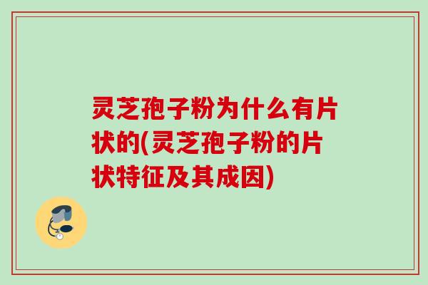 灵芝孢子粉为什么有片状的(灵芝孢子粉的片状特征及其成因)