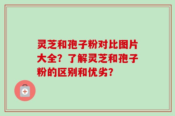 灵芝和孢子粉对比图片大全？了解灵芝和孢子粉的区别和优劣？