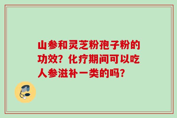山参和灵芝粉孢子粉的功效？期间可以吃人参滋补一类的吗？