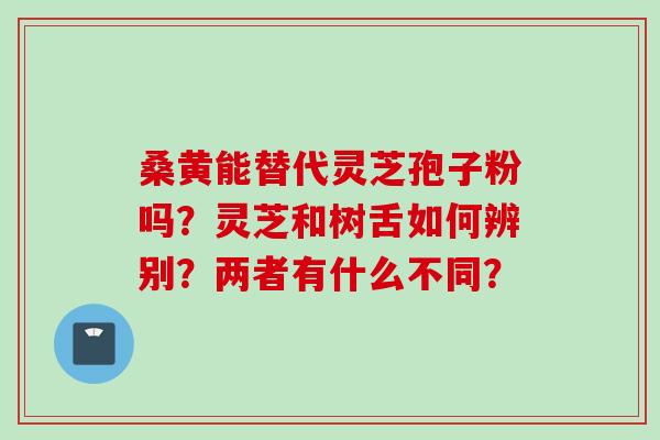 桑黄能替代灵芝孢子粉吗？灵芝和树舌如何辨别？两者有什么不同？