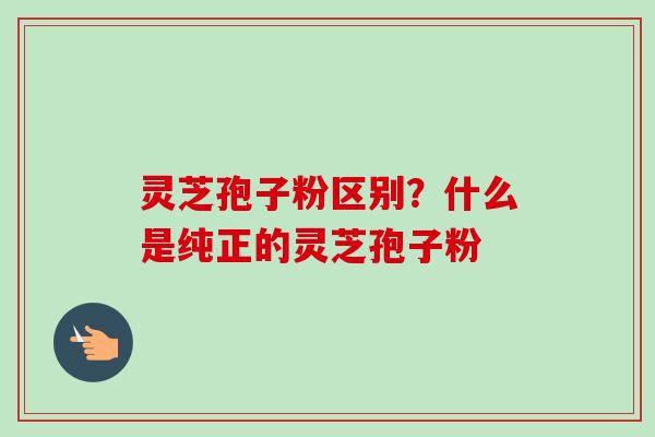 灵芝孢子粉区别？什么是纯正的灵芝孢子粉