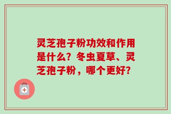 灵芝孢子粉功效和作用是什么？冬虫夏草、灵芝孢子粉，哪个更好？