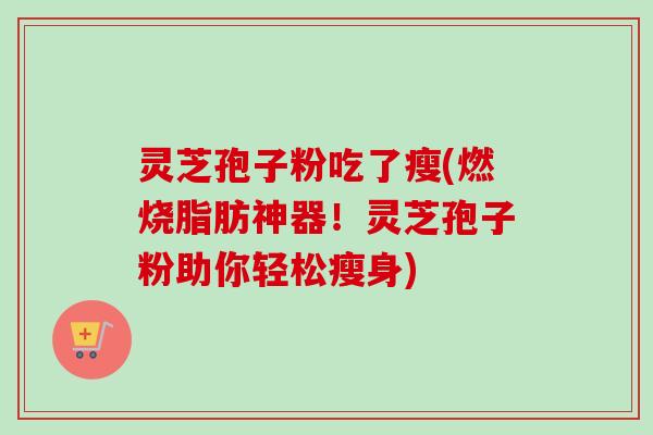 灵芝孢子粉吃了瘦(燃烧脂肪神器！灵芝孢子粉助你轻松瘦身)