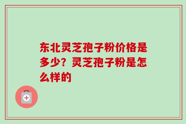 东北灵芝孢子粉价格是多少？灵芝孢子粉是怎么样的