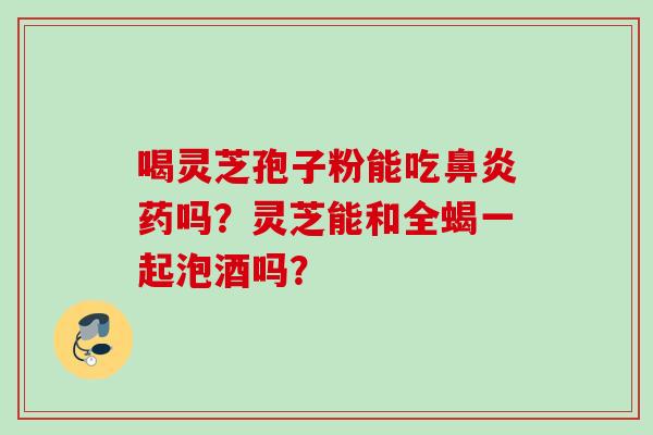 喝灵芝孢子粉能吃鼻炎药吗？灵芝能和全蝎一起泡酒吗？