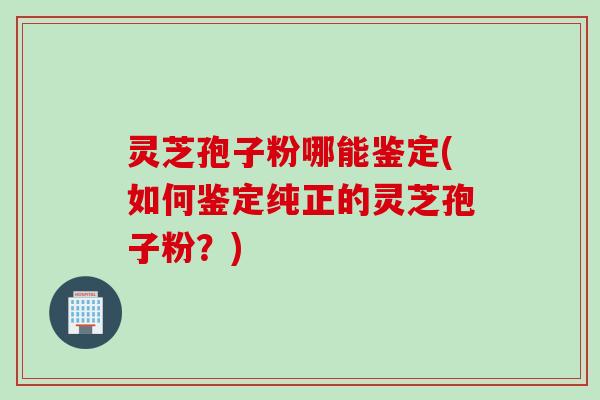 灵芝孢子粉哪能鉴定(如何鉴定纯正的灵芝孢子粉？)