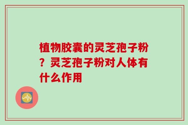 植物胶囊的灵芝孢子粉？灵芝孢子粉对人体有什么作用