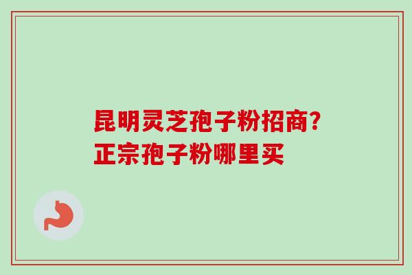 昆明灵芝孢子粉招商？正宗孢子粉哪里买