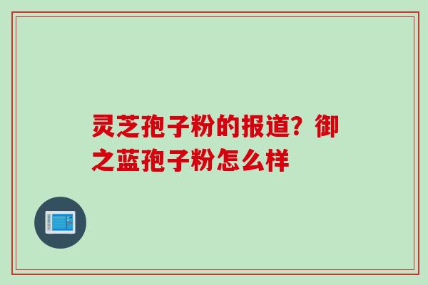 灵芝孢子粉的报道？御之蓝孢子粉怎么样