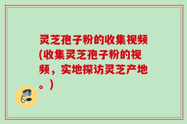 灵芝孢子粉的收集视频(收集灵芝孢子粉的视频，实地探访灵芝产地。)