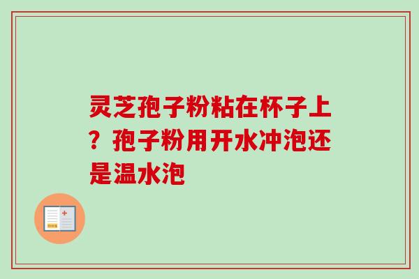 灵芝孢子粉粘在杯子上？孢子粉用开水冲泡还是温水泡