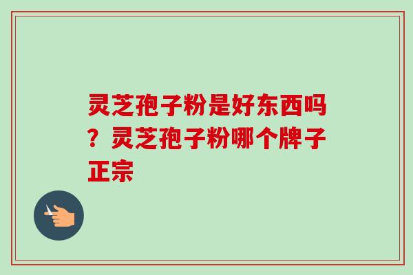 灵芝孢子粉是好东西吗?灵芝孢子粉哪个牌子正宗 灵芝孢子粉是好东西吗?灵芝孢子粉哪个牌子正宗