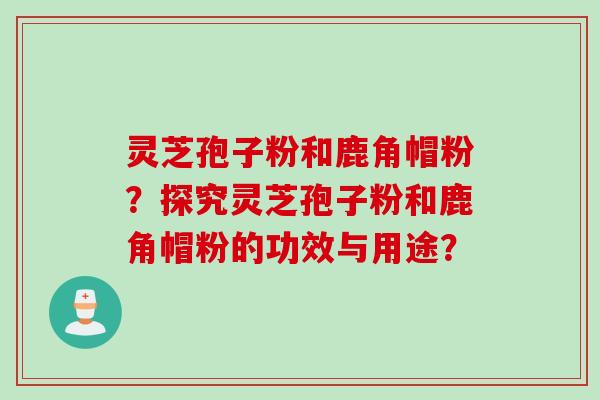 灵芝孢子粉和鹿角帽粉？探究灵芝孢子粉和鹿角帽粉的功效与用途？