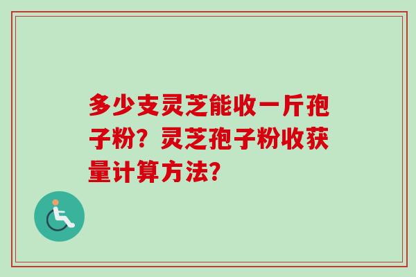多少支灵芝能收一斤孢子粉？灵芝孢子粉收获量计算方法？