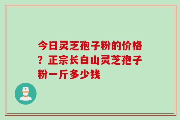 今日灵芝孢子粉的价格？正宗长白山灵芝孢子粉一斤多少钱