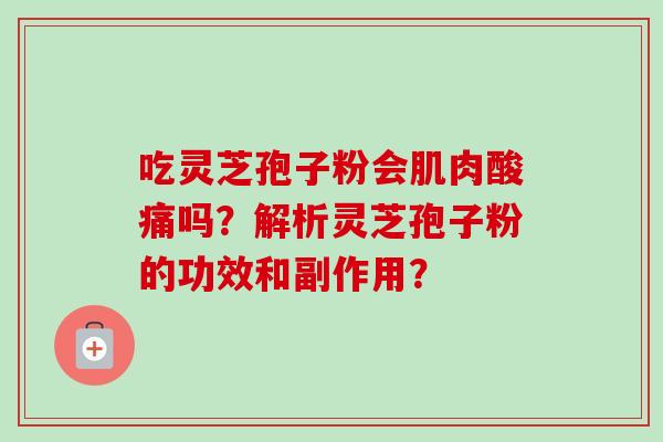 吃灵芝孢子粉会肌肉酸痛吗？解析灵芝孢子粉的功效和副作用？