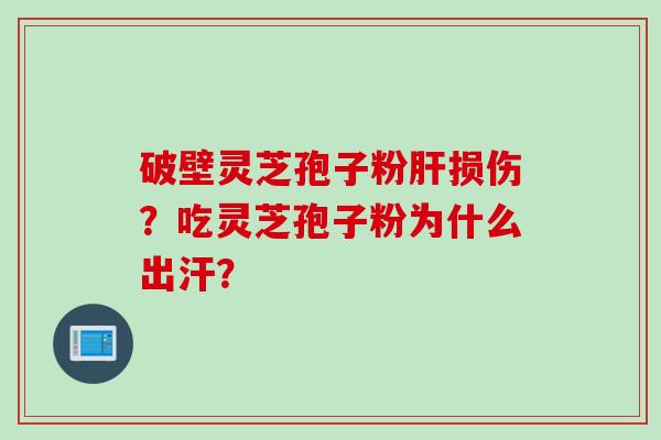 破壁灵芝孢子粉肝损伤？吃灵芝孢子粉为什么出汗？