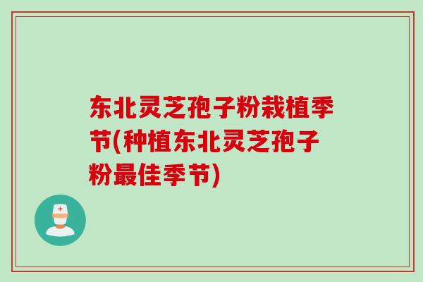 东北灵芝孢子粉栽植季节(种植东北灵芝孢子粉最佳季节)