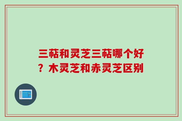 三萜和灵芝三萜哪个好？木灵芝和赤灵芝区别