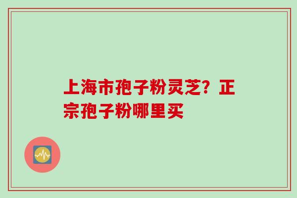 上海市孢子粉灵芝?正宗孢子粉哪里买 上海市孢子粉灵芝?正宗孢子粉哪里买