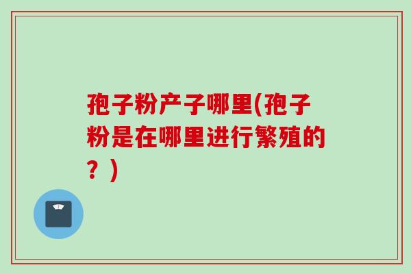 孢子粉产子哪里(孢子粉是在哪里进行繁殖的?) 孢子粉产子哪里(孢子粉是在哪里进行繁殖的?)