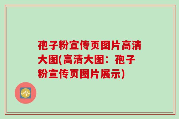 孢子粉宣传页图片高清大图(高清大图：孢子粉宣传页图片展示)