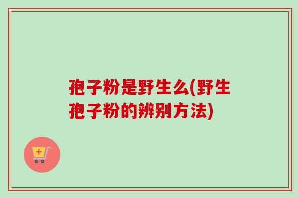 孢子粉是野生么(野生孢子粉的辨别方法) 孢子粉是野生么(野生孢子粉的辨别方法)