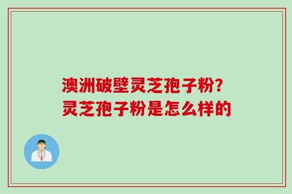 澳洲破壁灵芝孢子粉?灵芝孢子粉是怎么样的 澳洲破壁灵芝孢子粉?灵芝孢子粉是怎么样的