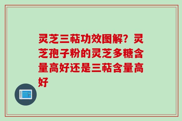 灵芝三萜功效图解？灵芝孢子粉的灵芝多糖含量高好还是三萜含量高好