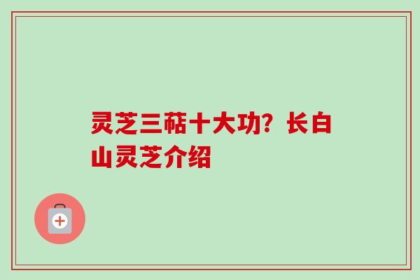 灵芝三萜十大功？长白山灵芝介绍