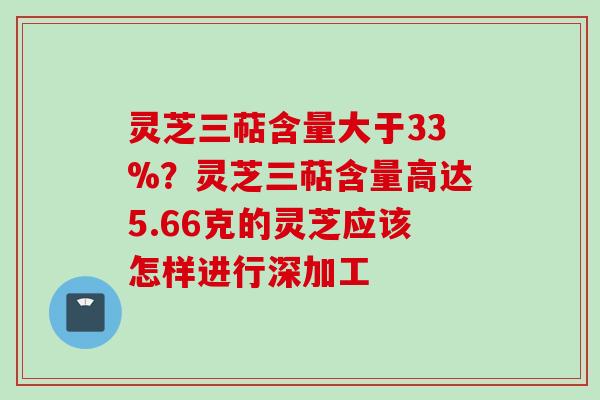 灵芝三萜含量大于33%？灵芝三萜含量高达5.66克的灵芝应该怎样进行深加工