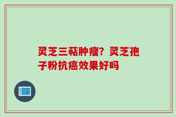 灵芝三萜肿瘤？灵芝孢子粉抗癌效果好吗