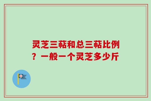 灵芝三萜和总三萜比例？一般一个灵芝多少斤