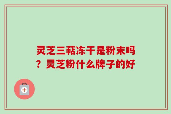 灵芝三萜冻干是粉末吗？灵芝粉什么牌子的好